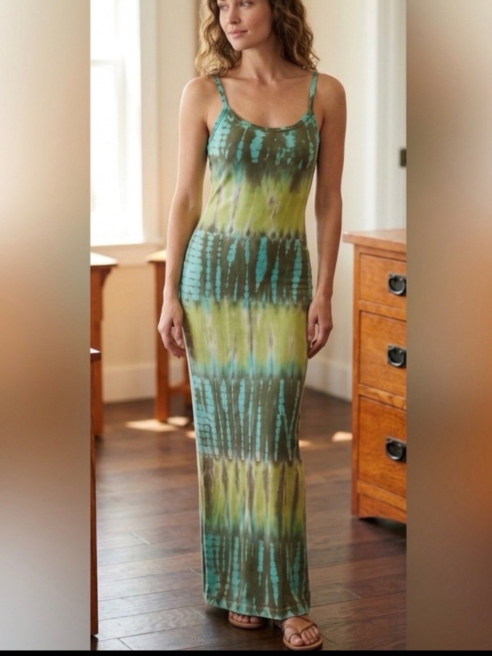 NWT ~ YOUNG FABULOUS & BROKE Maxi Rib Dress // Aquatica Gaia Wash sz S